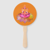 Éventail Happy Diwali - Deepalavi Lakshmi Goddess 4 (Devant)