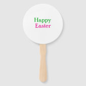 Éventail Happy easter boho vert rose enfants ajouter nom ti (Dos)