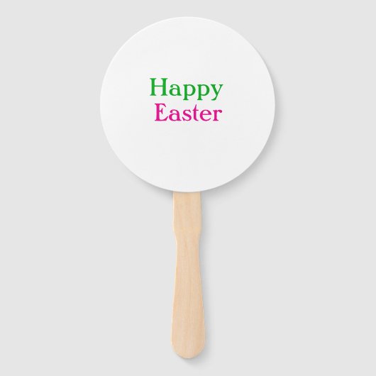 Éventail Happy easter boho vert rose enfants ajouter nom ti (Devant)