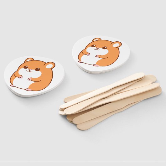 Éventail Happy Hamster Hand Fans (Non-assemblé)