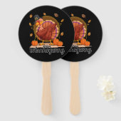 Éventail Happy Thanksgiving (Devant et derrière)