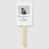 Éventail Happy Valentine's day couple photo modern simple t (Dos)