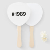 Éventail Hashtag 36 Anniversaire 1989 (Devant et derrière)