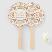 Éventail Hatching Bientôt Baby shower de fille de poulet (Devant et derrière)