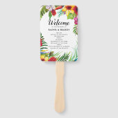 Éventail Hawaii Summer Tropical Beach Wedding Program (Devant)