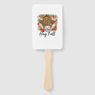 Éventail Hay Fall Highland Cow Leopard Thanksgiving Heifer