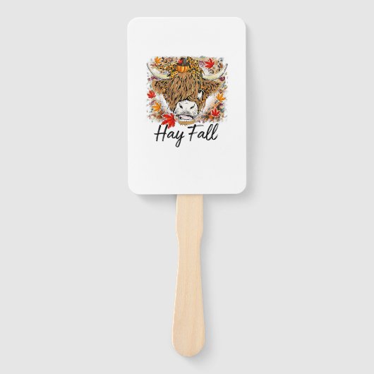 Éventail Hay Fall Highland Cow Leopard Thanksgiving Heifer (Devant)