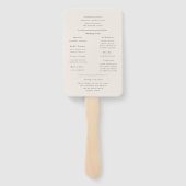 Éventail Hazelwood Fall Floral Wedding Programme (Dos)