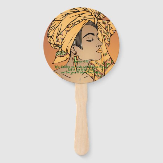 Éventail Hébreux 4:16 (Dos)