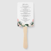 Éventail Heekend Mariage Horaire Tropical Floral (Dos)