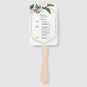 Éventail Heekend Mariage Horaire Tropical Floral Géométriqu (Devant)