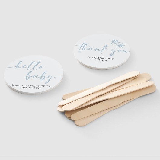 Éventail Hello Baby Shower (Non-assemblé)