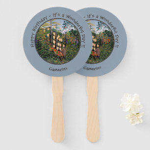 Éventail Henri Rousseau Tiger & Bull Party Items Collection