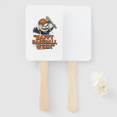 Éventail Heureux Baseball Ween Vintage Halloween Baseball D (Devant et derrière)