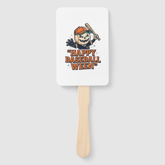 Éventail Heureux Baseball Ween Vintage Halloween Baseball D (Devant)