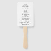 Éventail Heureux Jamais après le programme de cérémonie Mar (Dos)