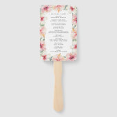 Éventail Hibiscus botanique tropical Programme de mariage f (Dos)