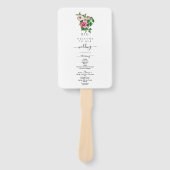 Éventail Hibiscus tropical Programme de mariage d'été (Devant)