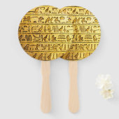 Éventail Hiéroglyphes égyptiens anciens Ventilateur à main (Devant et derrière)