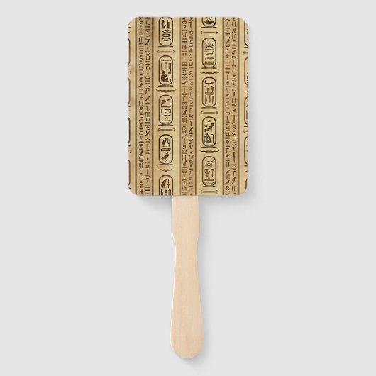 Éventail Hiéroglyphes égyptiens Texture Vintage (Dos)