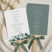 Éventail Highland | Mountain Wedding Program