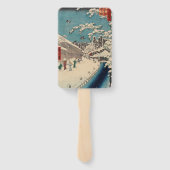 Éventail Hiroshige hiver paysage Japon pays (Dos)
