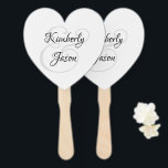 Éventail His & Her Script Names, Black & Grey<br><div class="desc">His and her names in beautiful black and grey scriy lettering for an elegant design on white background.</div>