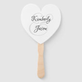 Éventail His & Her Script Names, Black & Grey (Devant)