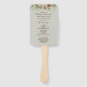 Éventail Hiver Beige Elegant Script Wedding Programme (Devant)