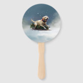 Éventail hiver de Noël du Labrador (Dos)