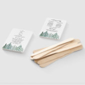 Éventail Hiver Pins Rustiques Lanterne Mariage botanique (Non-assemblé)