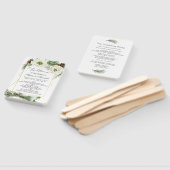 Éventail Hiver Rose Pine Holly Programme de mariage Hand Fa (Non-assemblé)