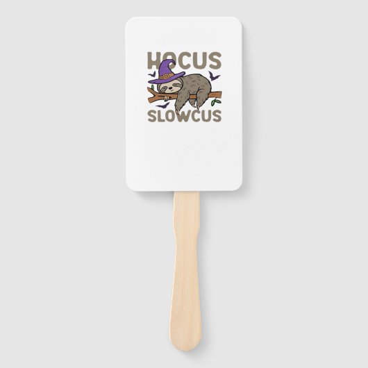 Éventail Hocus Slowcus Drôle Sloth Halloween Classique T-Sh (Devant)