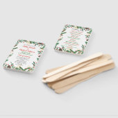 Éventail Holly Feuilles Berry Noël | Programme de mariage (Non-assemblé)