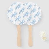 Éventail Homard bleu (Devant et derrière)