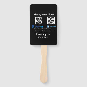 Éventail Honeymoon Fund PayPal Venmo QR code Merci