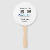 Éventail Honeymoon Fund PayPal Venmo QR code Merci (Dos)