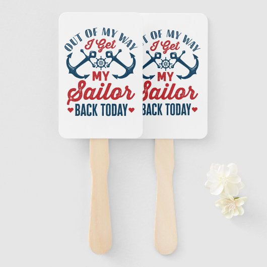 Éventail Hors de mon chemin, je récupère mon marin aujourd' (Devant et derrière)