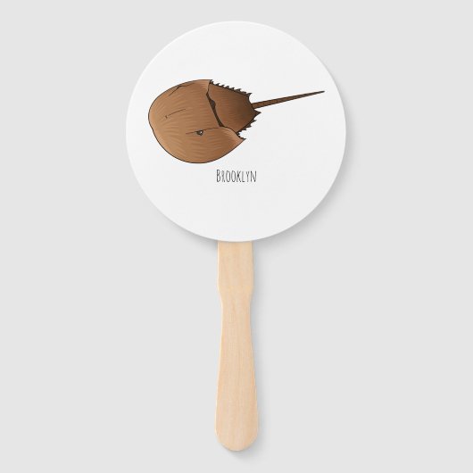 Éventail Horseshoe crab cartoon illustration (Devant)