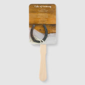 Éventail Horseshoe Pearls Country Western Wedding Programme (Devant)