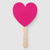 Éventail Hot Pink fuchsia heart hand fans (Dos)