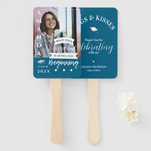 Éventail Hugs Kisses Citation photo Classe Merci de diplôme