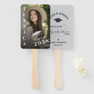 Éventail Hugs & Kisses Photo 2025 Graduation Merci