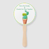 Éventail Humour Famille Réunion Jaune Flower Cactus (Dos)