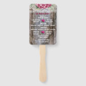 Éventail Hydrangeas dentelle et grange Mariage à main (Dos)