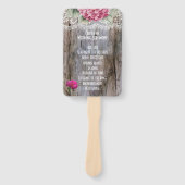 Éventail Hydrangeas dentelle et grange Mariage à main (Devant)