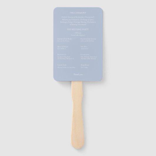 Éventail Hydrangée florale bleu et blanc Dusty Ensemble de (Dos)