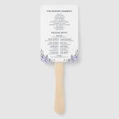 Éventail Hydrangées rose pâle et mariage d'eucalyptus (Dos)