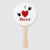 Éventail I Heart Beer Design (Devant)