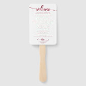 Éventail Icône d'itinéraire de mariage Chic Script Mariage  (Dos)